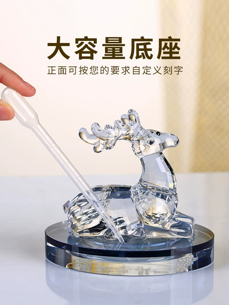 Car Ornaments Crystal All the Way Safe Deer Auto Perfume Decorations Dashboard Fancy Car Accessories Ornament