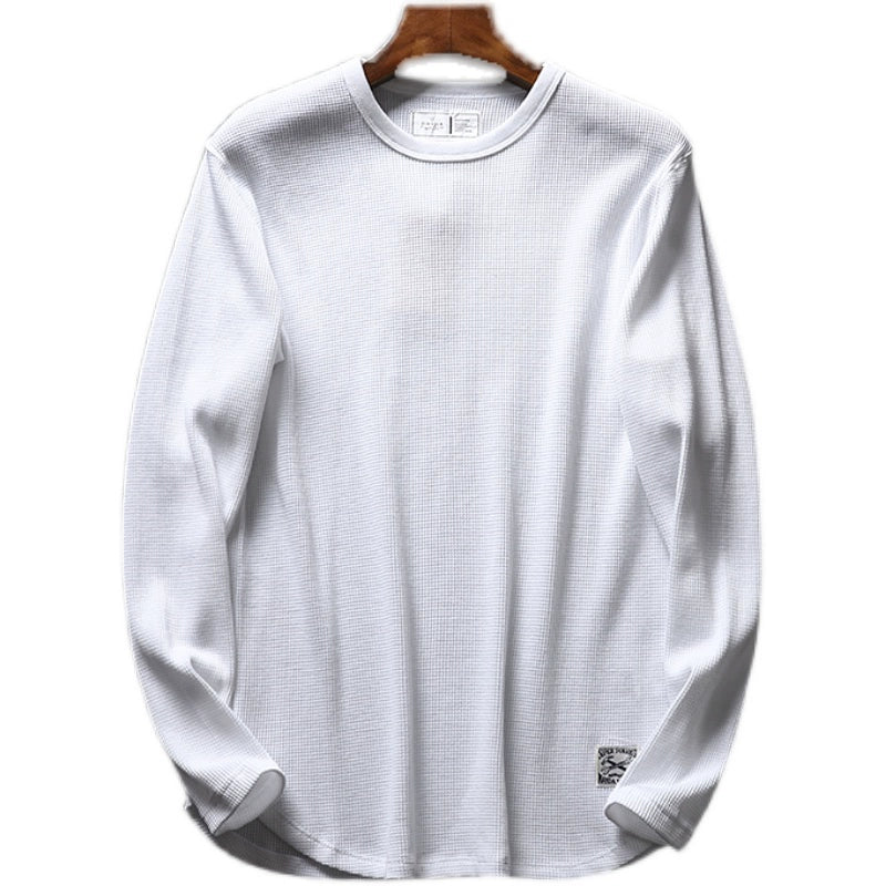 Recommended Casual Long Sleeve T-shirt Cotton Waffle