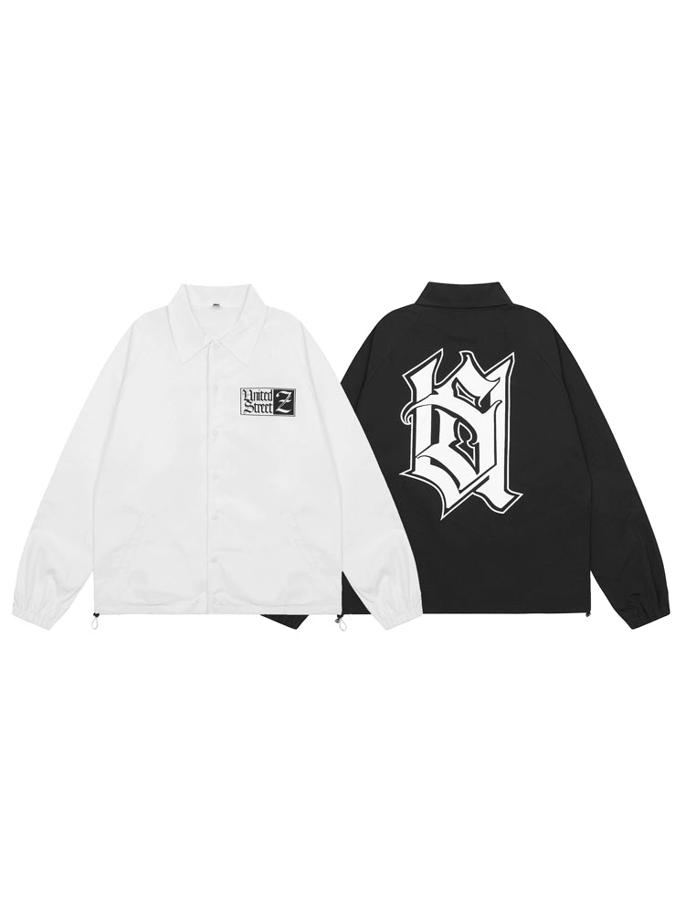 Hip Hop Qikanuo Print Loose Hip-Hop Coach Jacket