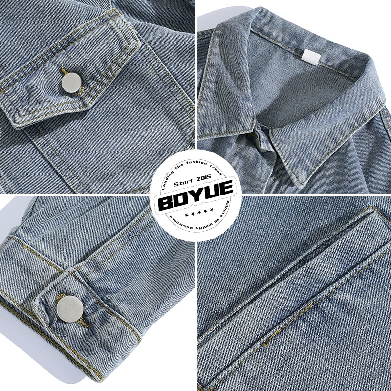 Hip-Hop Detachable Autumn and Winter European and American Street Denim Jacket