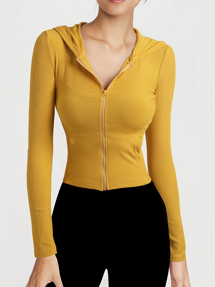 Hooded Cardigan Women's Long-Sleeved Running Jacket