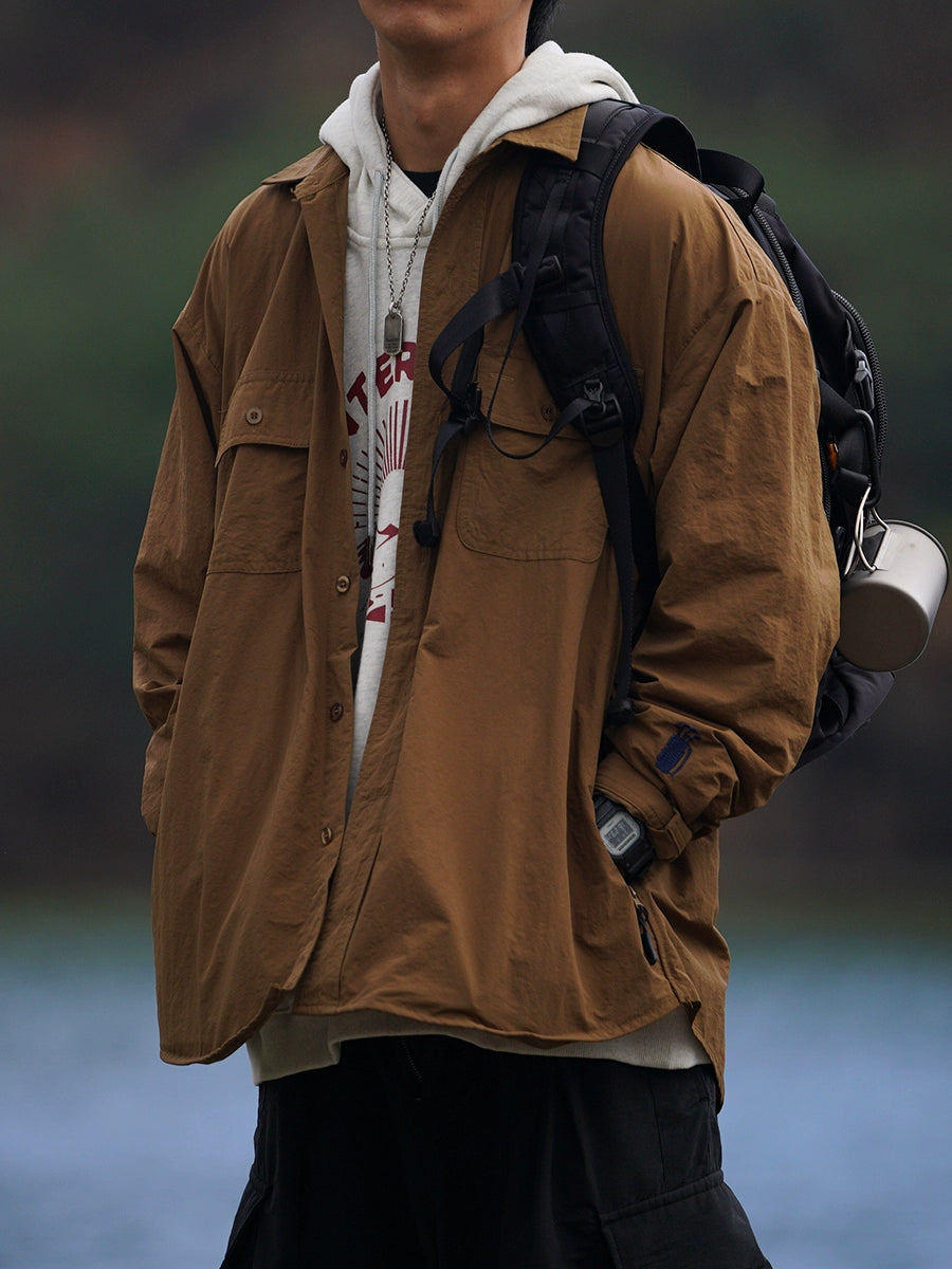 Tide Japanese Style Profile Workwear with Pocket Cityboy Outdoor