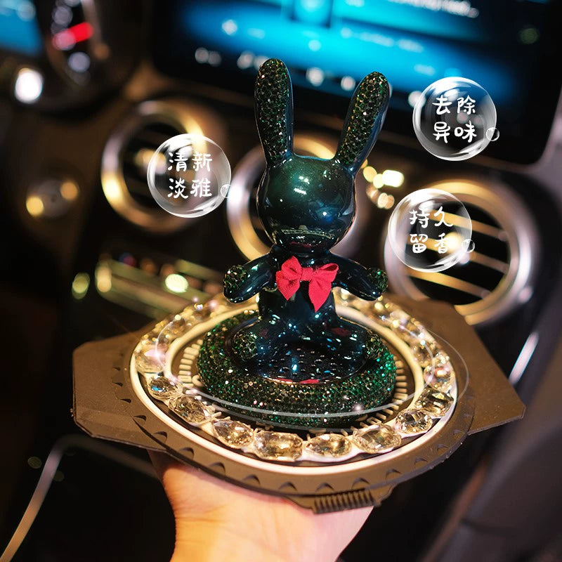 Car Perfume Goddess Style Dashboard High-End Internet Celebrity Diamond Rabbit Aromatherapy Decoration Car Interior Decoration Mercedes-Benz BMW