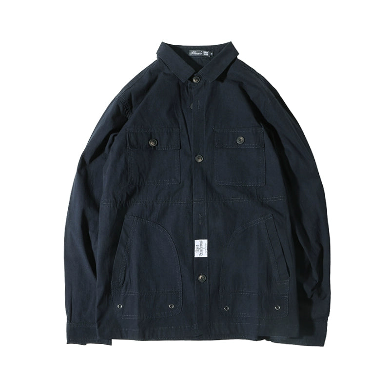 Fashion Freehand Homemade Retro Long-Sleeved Casual Wide Workwear