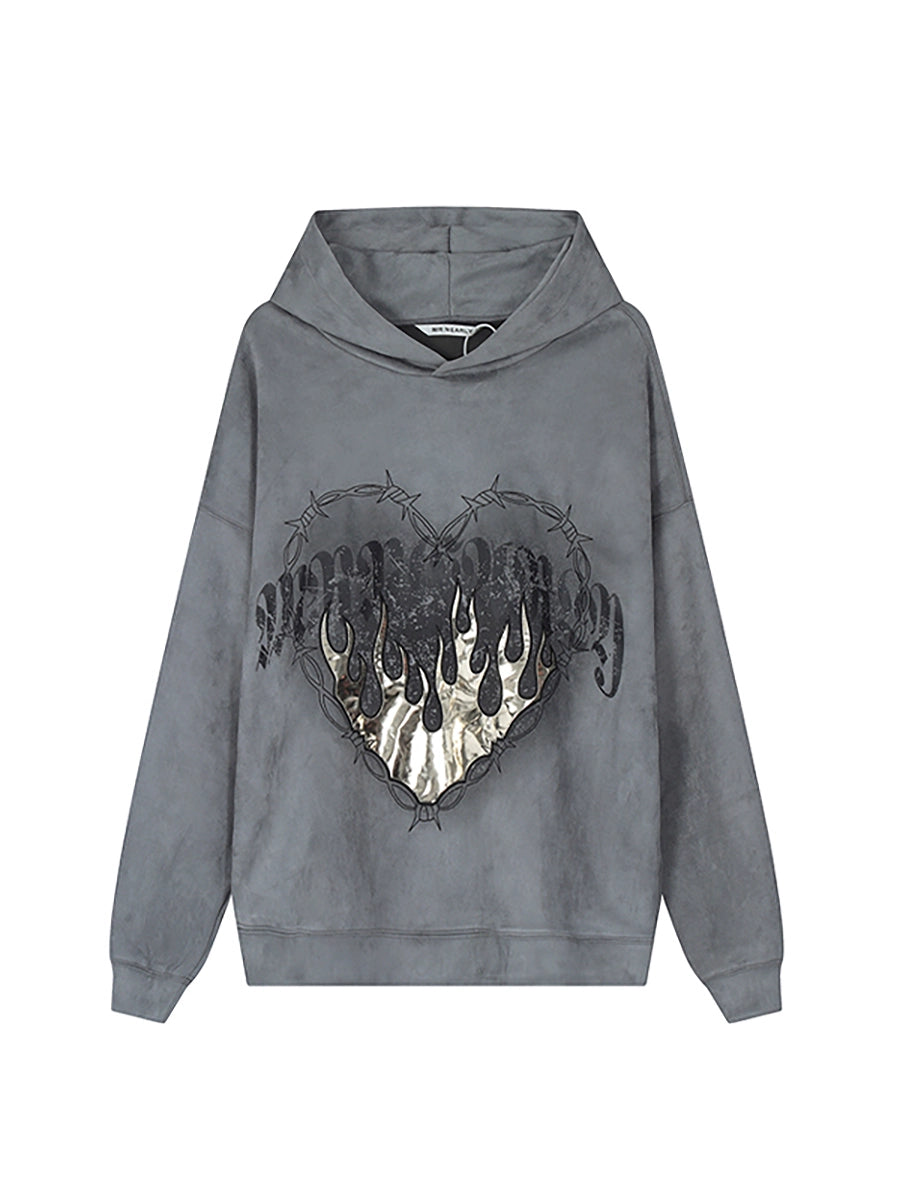 Chinese Fashion Couple's Autumn Hooded Ins Suede