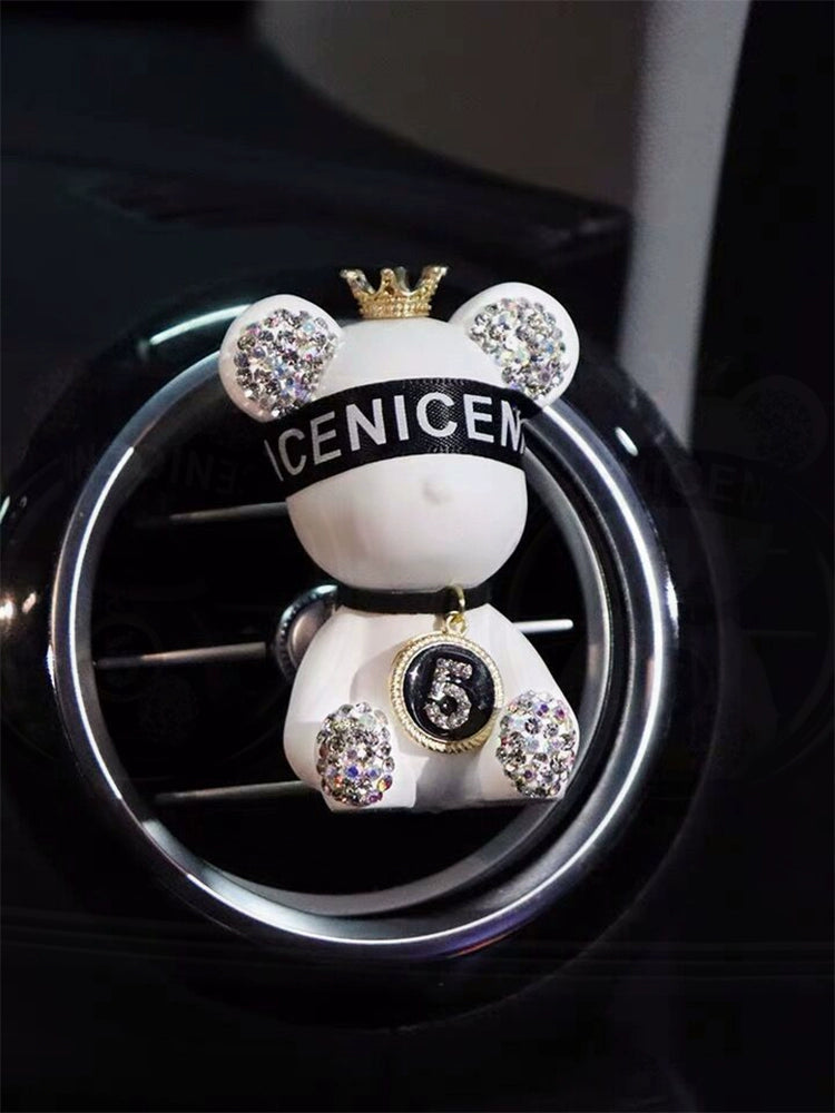 Suitable for Porsche Benz Perfume Air Outlet Car Interior Decoration Cute Bear Decoration Car-Mounted Air Conditioning Aromatherapy
