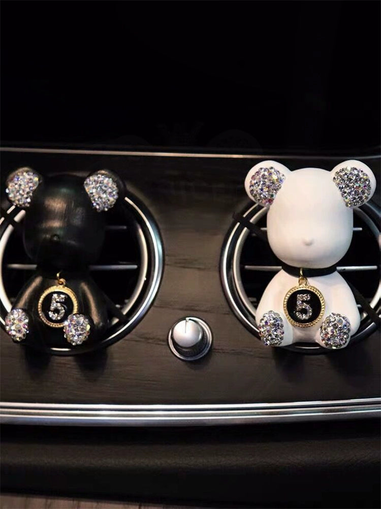 Suitable for Porsche Benz Perfume Air Outlet Car Interior Decoration Cute Bear Decoration Car-Mounted Air Conditioning Aromatherapy