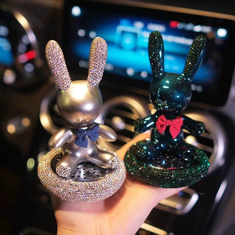 Car Perfume Goddess Style Dashboard High-End Internet Celebrity Diamond Rabbit Aromatherapy Decoration Car Interior Decoration Mercedes-Benz BMW