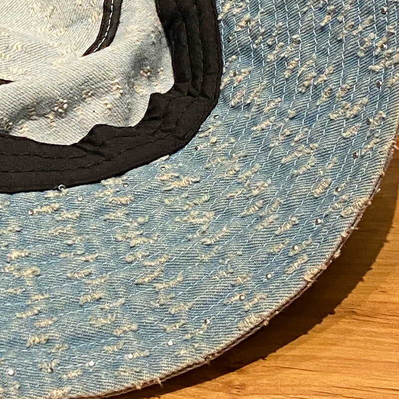 Pearl European and American Washed Distressed Women's Casual Fisherman Hat