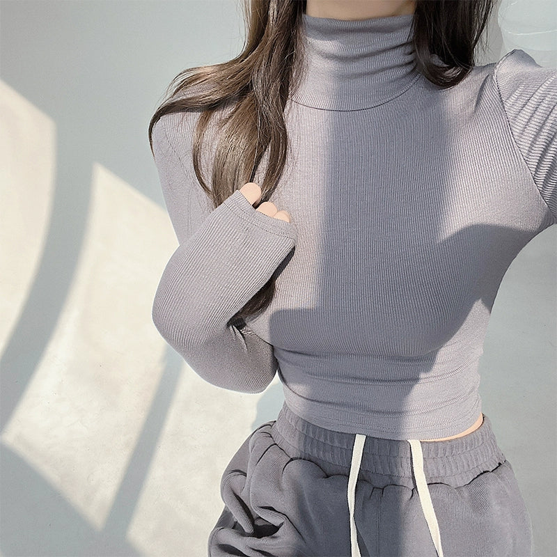Heaps Collar Street Fashion Slim Top Undershirt