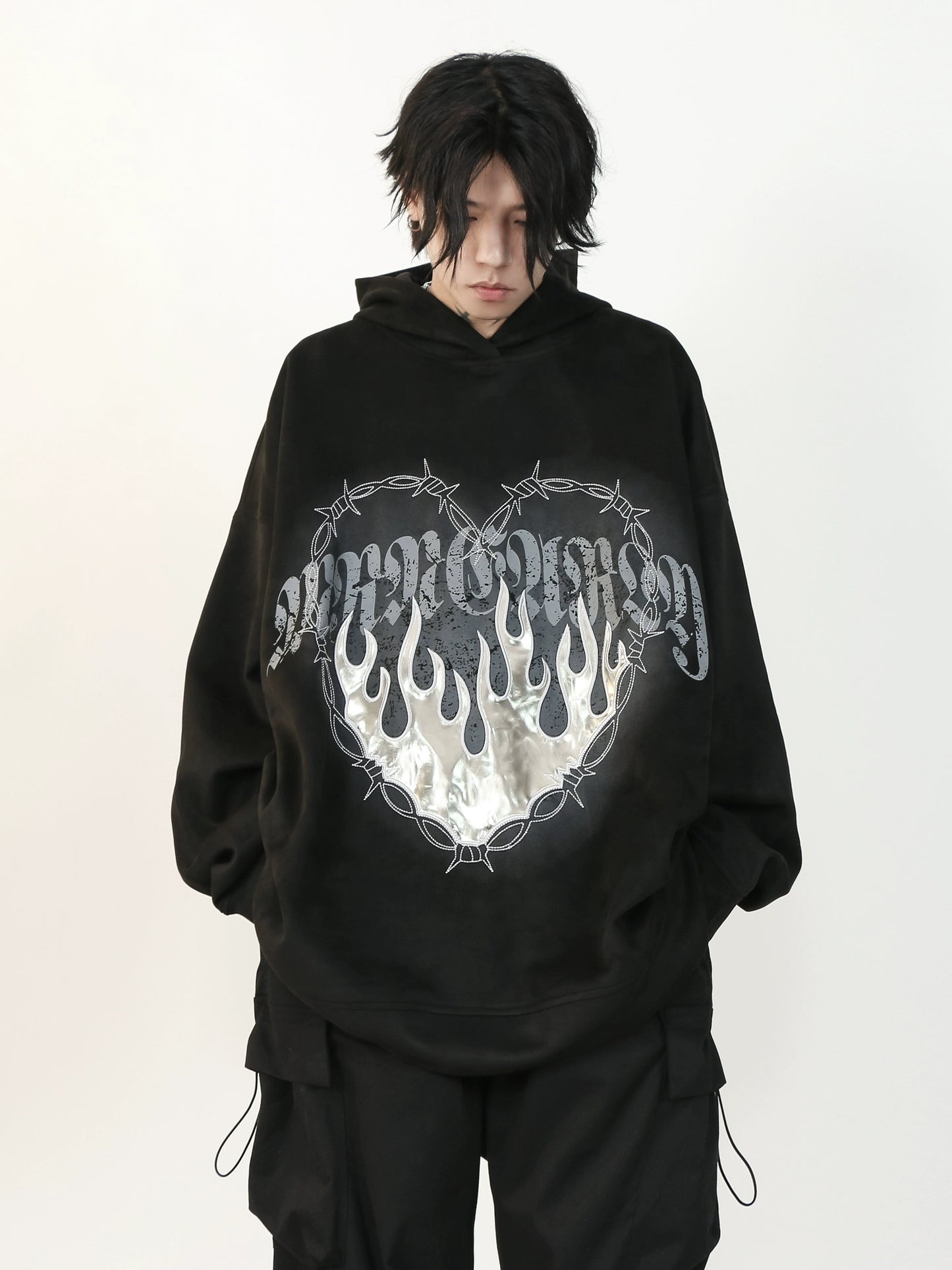 Chinese Fashion Couple's Autumn Hooded Ins Suede