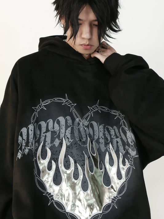 Chinese Fashion Couple's Autumn Hooded Ins Suede