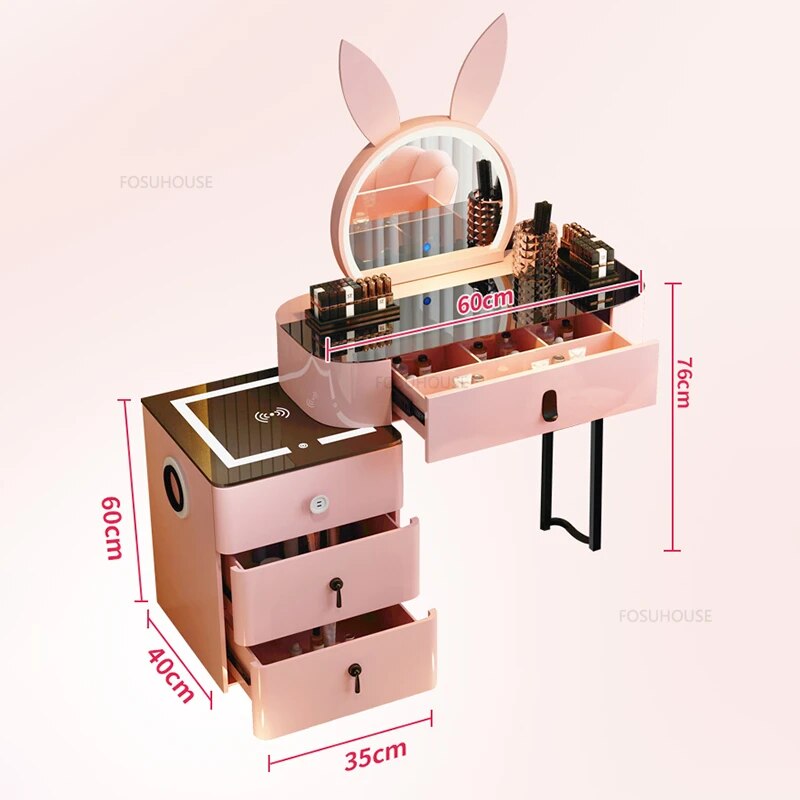 Nordic Light Luxury Dressers Multifunctional Bedroom Dressing Tables Storage home Furniture Makeup Dressing Table with Mirror Z