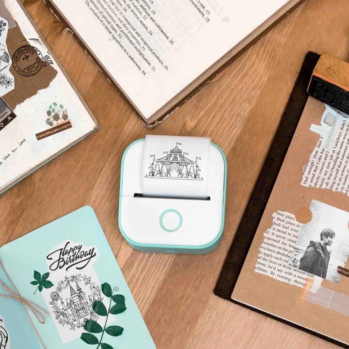 Mini Thermal Label Printer Portable Bluetooth Phone Photo Label Printing Pocket Printer Portable Wireless Android IOS Printers