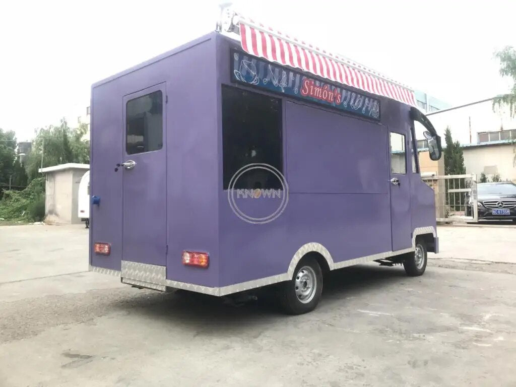 Electric Food Truck Mobile Dining Car Hot Dog Food Cart Burger Trailer Coffee Vending Panini Van with CE