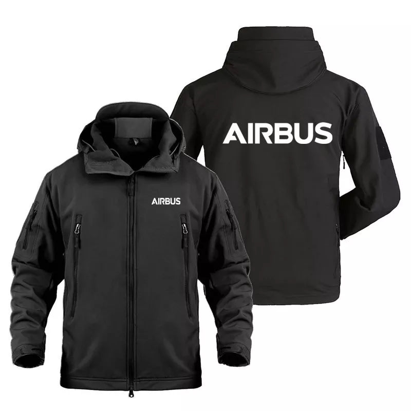 2022 New Autumn Winter Fleece Warm Multiple Pockets Airbus Zipper Hooded Man Coat Jacket Military Outdoor SoftShell Men Jackets - KAISERINC
