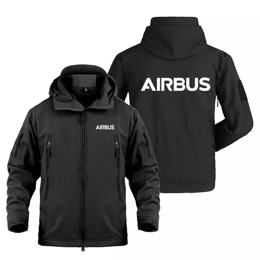 2022 New Autumn Winter Fleece Warm Multiple Pockets Airbus Zipper Hooded Man Coat Jacket Military Outdoor SoftShell Men Jackets - KAISERINC