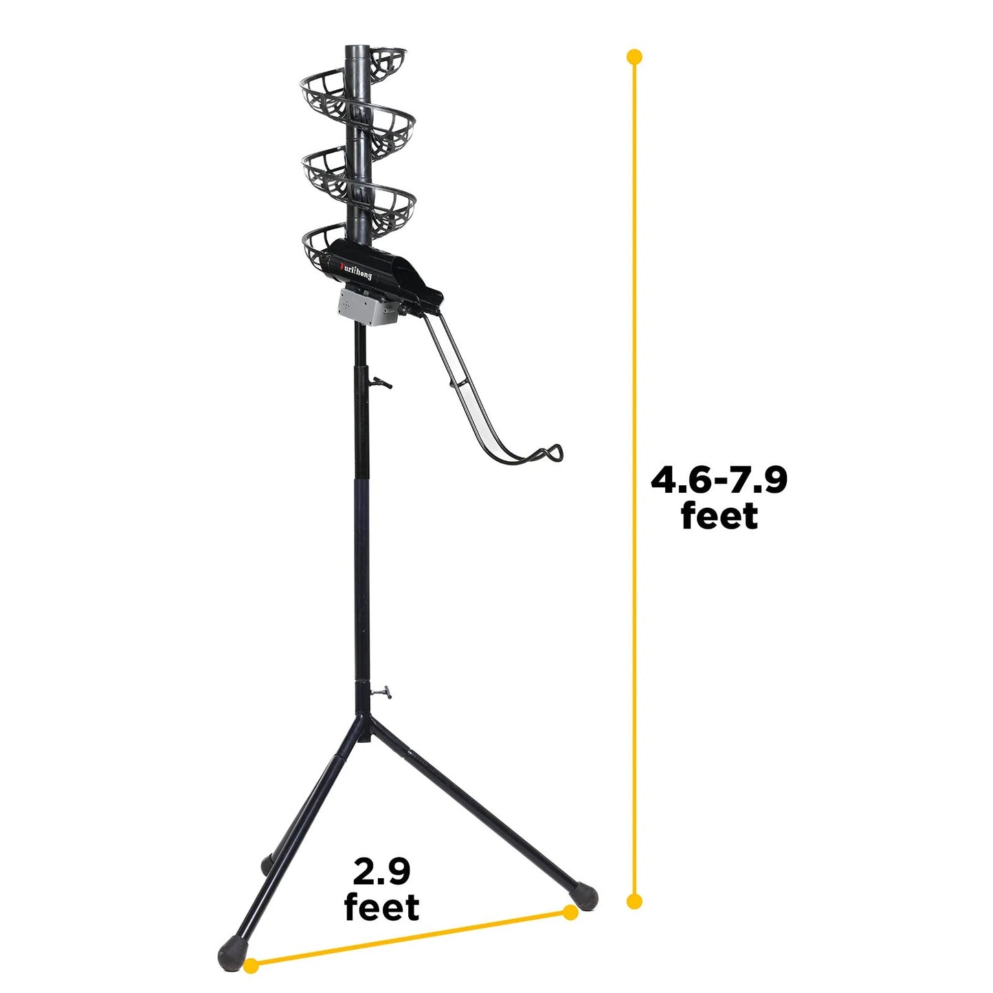 777BH-B 2 in 1 Automatic Baseball Pitching Machine Feeder and Soft Toss Trainer, Stable and Height Adjustable