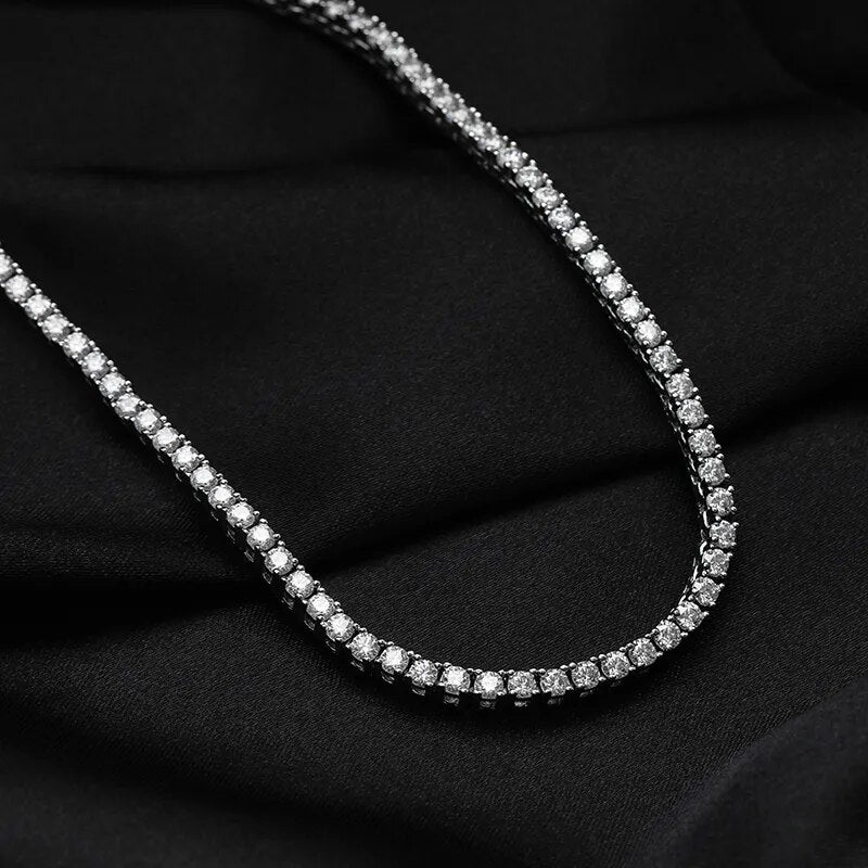Smyoue 8-11.8cttw 2.5mm Moissanite Tennis Necklace for Women Luxury Quality S925 Sterling Silver Jewelry Lab Diamond Pendant GRA