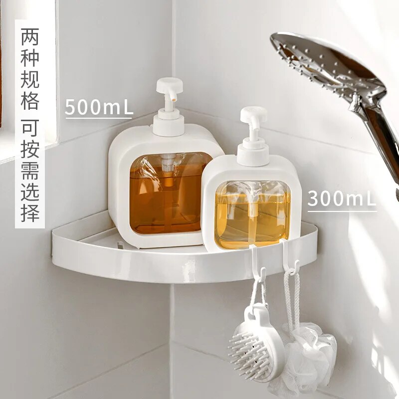 300/500ml Bathroom Soap Dispensers Detachable Lotion Shampoo Shower Gel Holder Bottle Portable Travel Dispenser Bath Pump Bottle
