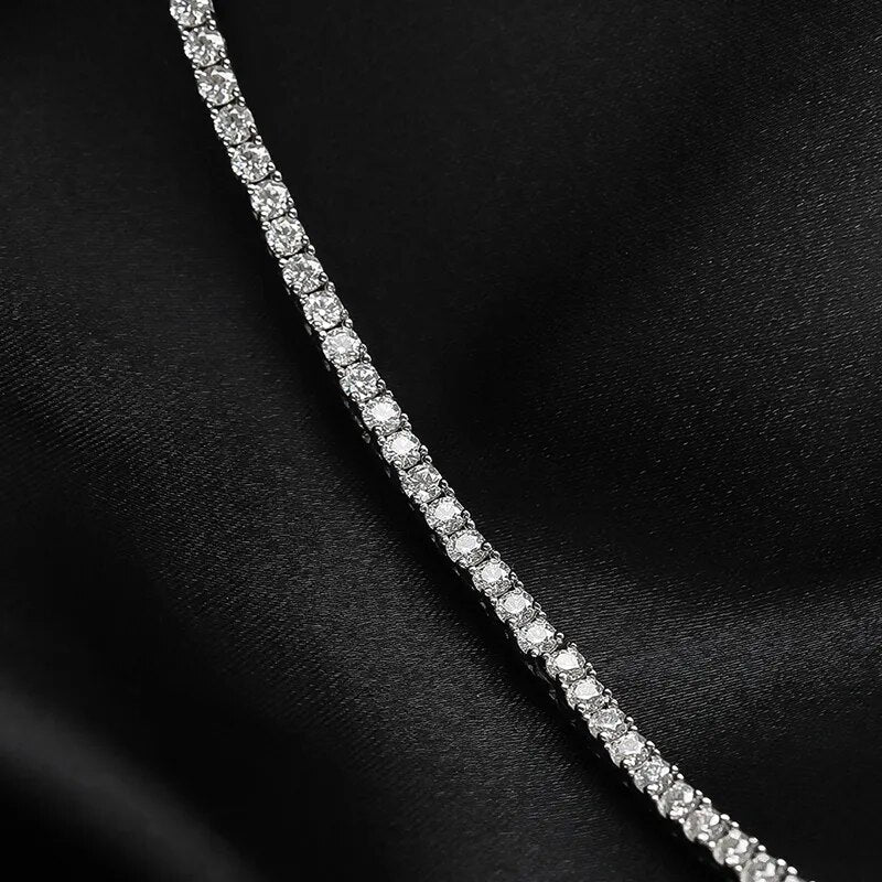 Smyoue 8-11.8cttw 2.5mm Moissanite Tennis Necklace for Women Luxury Quality S925 Sterling Silver Jewelry Lab Diamond Pendant GRA