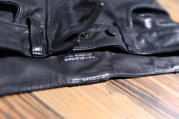 New Pants Men 100% Pure Cowhide Leather Motorcycle Male Slim Fit Trousers Calça De Couro кожаные брюки мужские FCY
