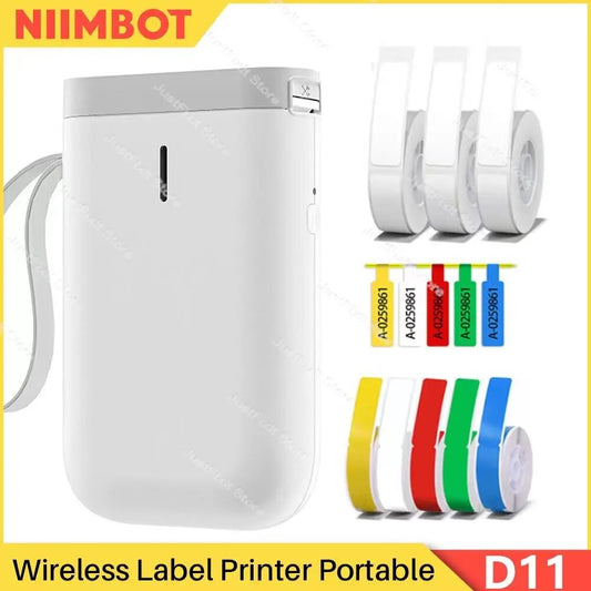 Niimbot D11 Wireless Label Printers Waterproof Thermal Label Maker Tape Sticker Colorful Label Machine Printers Paper Tearproof