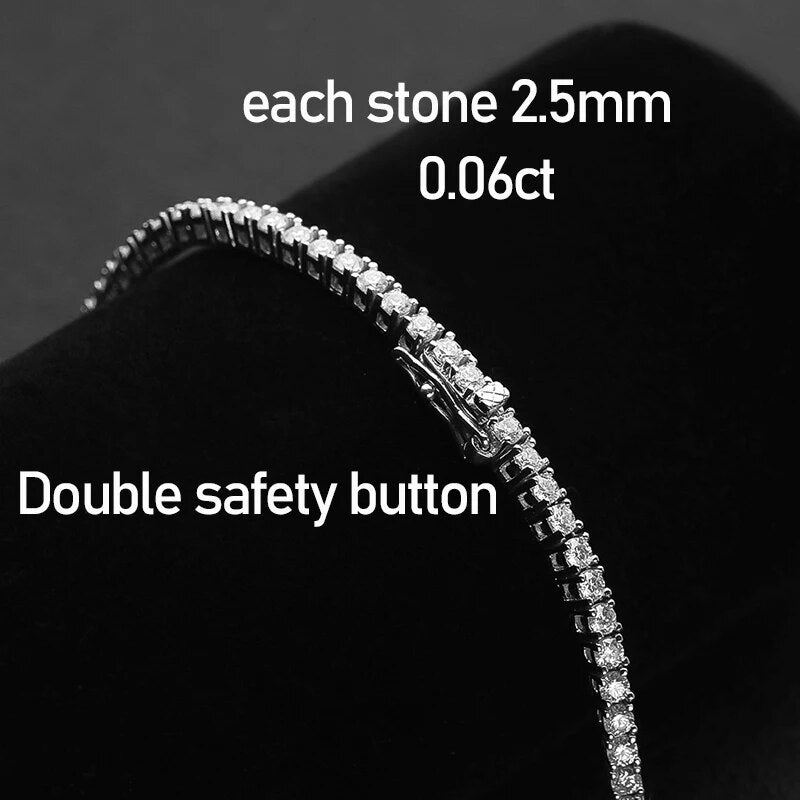 Smyoue 8-11.8cttw 2.5mm Moissanite Tennis Necklace for Women Luxury Quality S925 Sterling Silver Jewelry Lab Diamond Pendant GRA