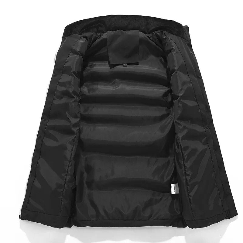 Autumn Winter Golf Jacket Vest for Men Down Cotton Windproof Warm Golf Wear Hooded Waistcoat Men's Fashion Loose Jacket Coats - KAISERINC