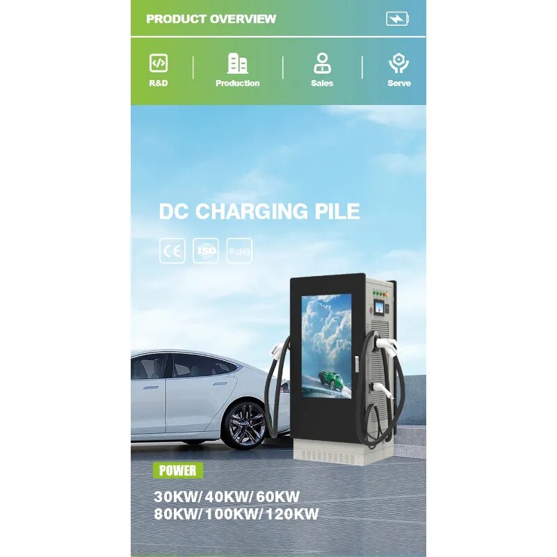 Advertising Type Charging Station AC DC All In One EV Charging Stations Electric Vehicle car Charger