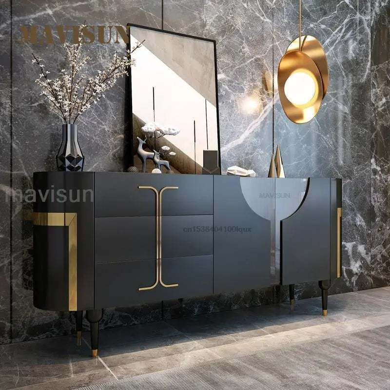 Italian Hot Sale Customized Dining Room Storage Cabinet Multifunctional Space-Saving Home Furniture Kitchen Locker With Drawers
