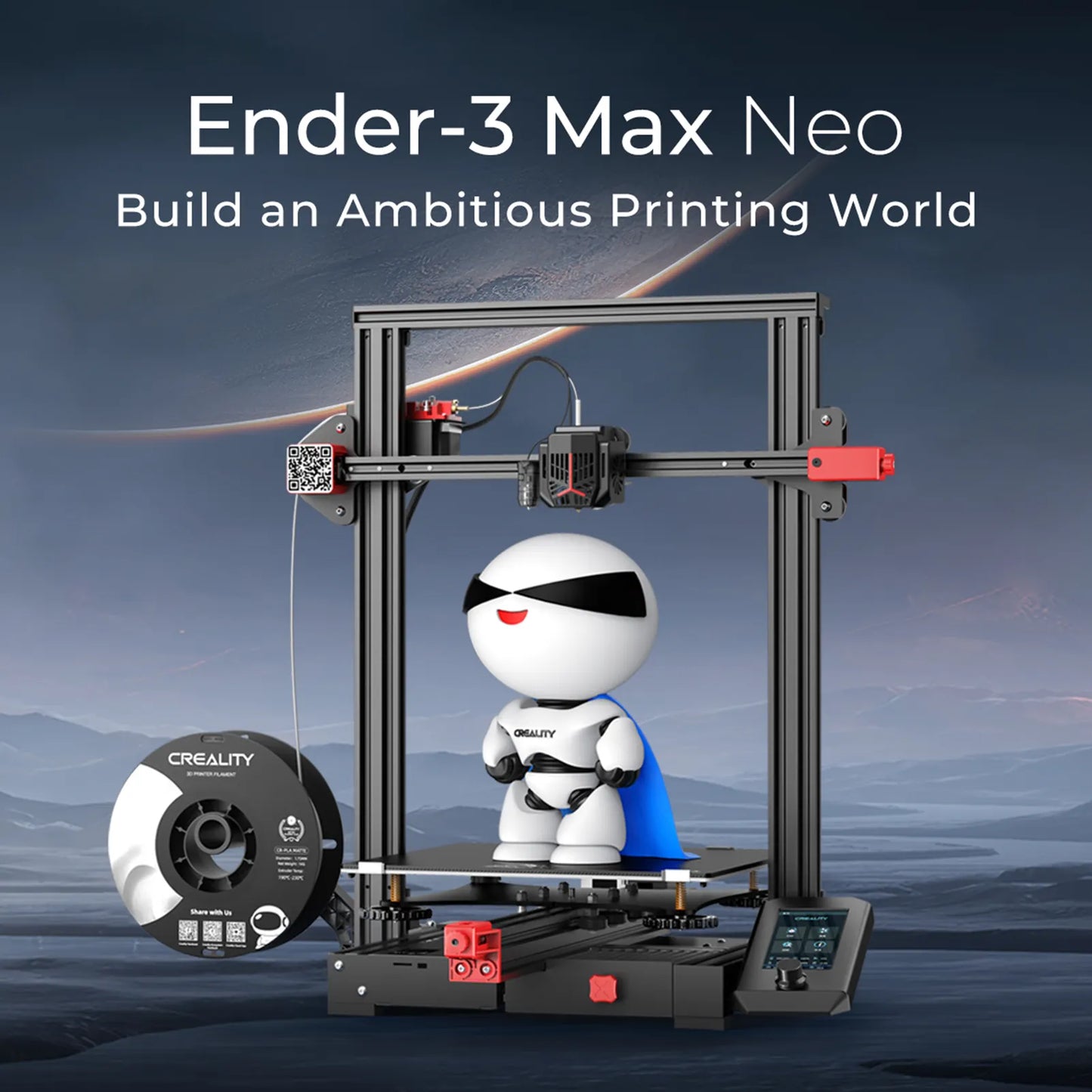 CREALITY Ender 3 Max Neo Upgrade 3D Printer with Dual Z-axis CR-Touch Auto Leveling Large Print Size 300*300*320mm FDM Printers