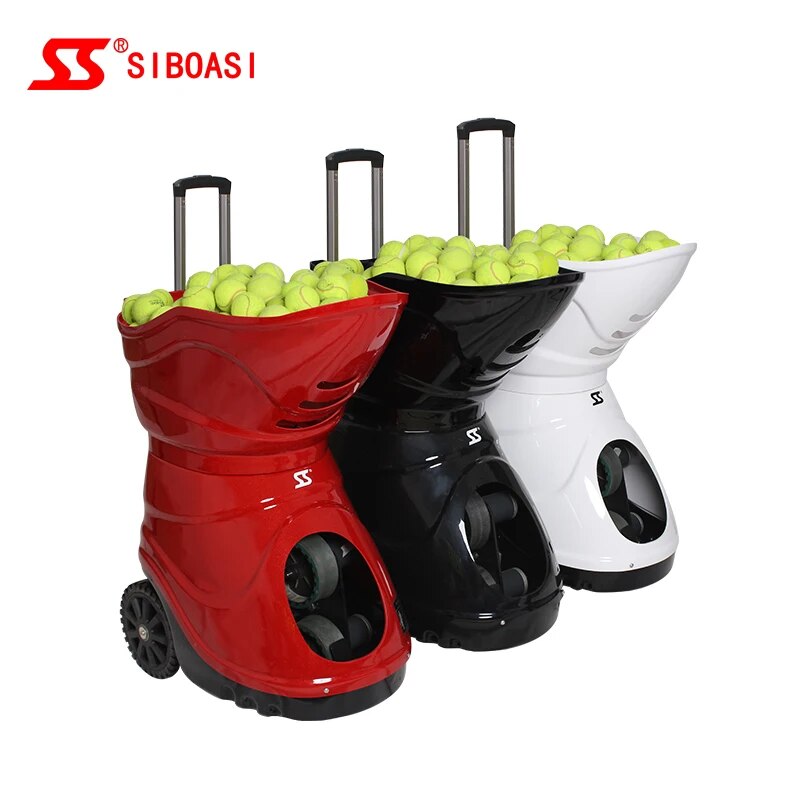 Big Capacity Tennis Shooting Machine SIBOASI S4015 Sports Training Tennis Ball Throwing Machine
