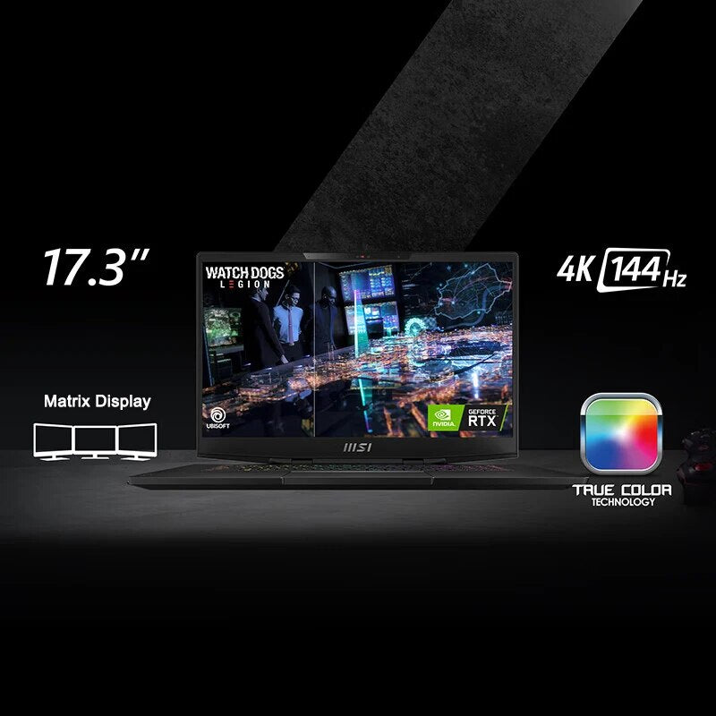 MSI Stealth 17 Studio Gaming Laptop 17.3 Inch UHD 4K MiniLED 144Hz Screen Notebook i9-13900H 64GB 2TB RTX4090 Gaming Computer PC
