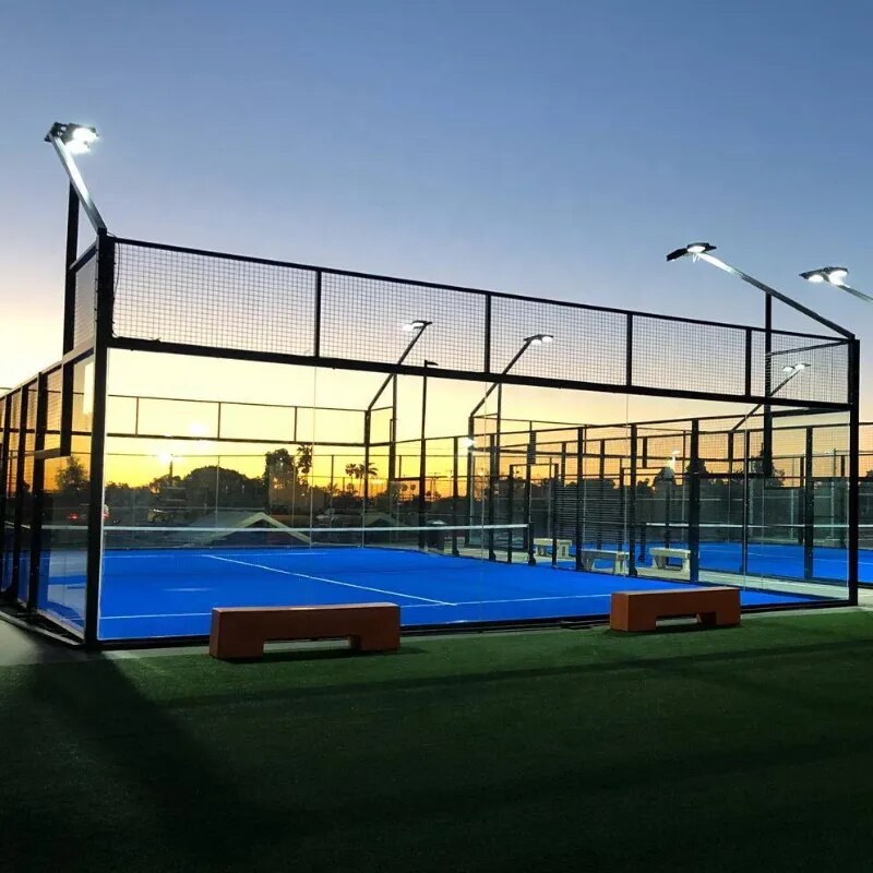buy Indoor/Outdoor 2022 New Style Panoramic Padel Tennis Court canchas de padel for chile and peru paddle court