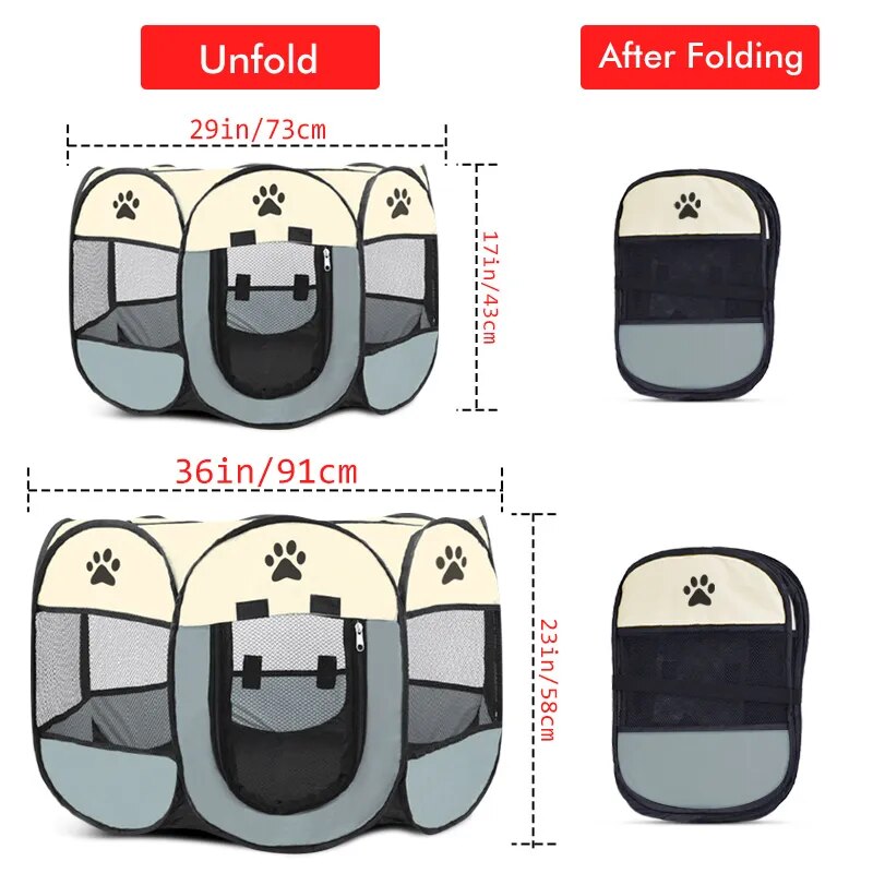 Portable Folding Kennels Fences Pet Tent Houses For Large Small Dogs Foldable Outdoor Playpen Puppy Cats Pet Cage Delivery Room