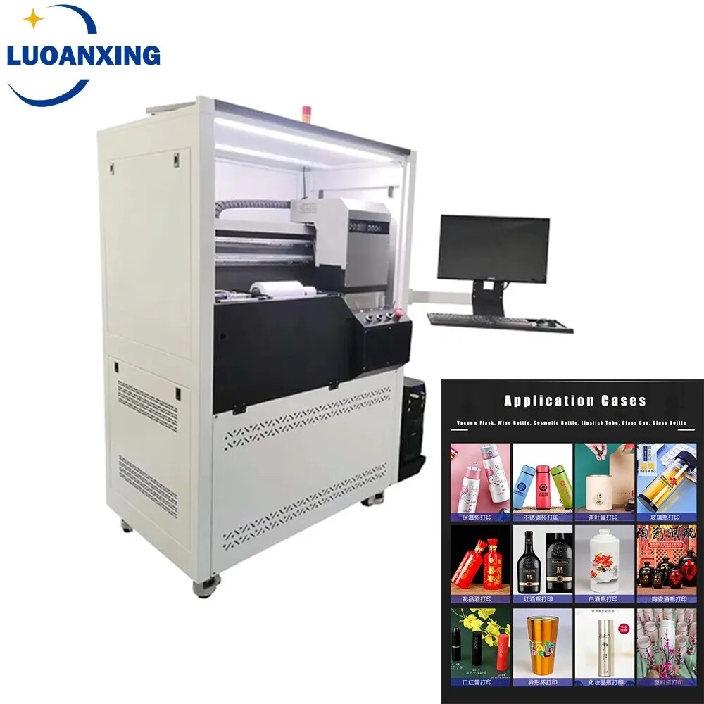 High Speed UV cylindrical bottle Printer 360 degree rotary uv printer for bottles Cylinder Machine Travel Cup Printer