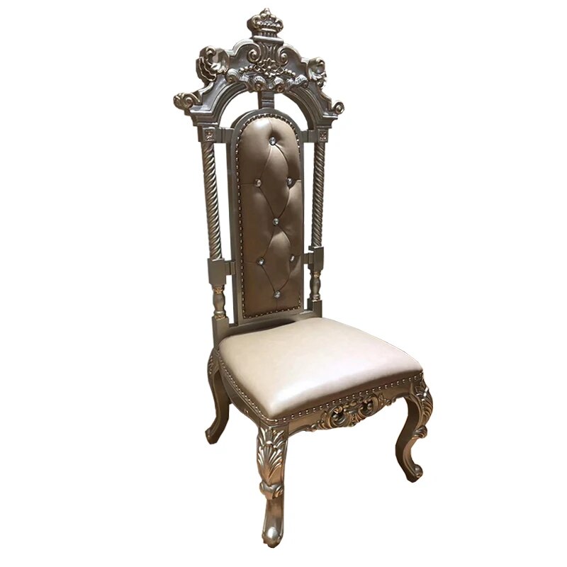 European style luxury classic dining table set retro combination solid wood dining table chair