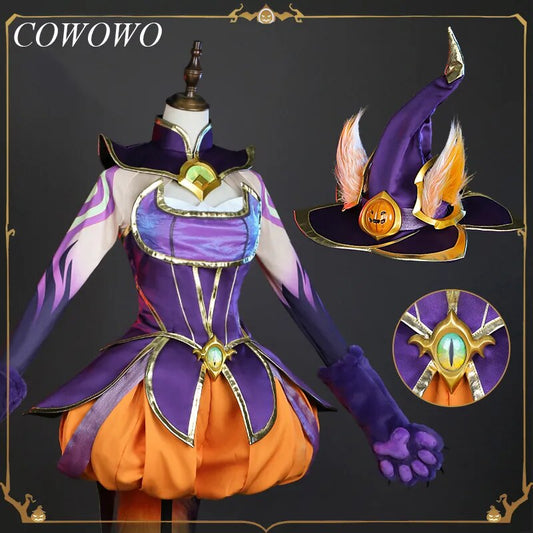COWOWO Anime! Game LOL Neeko Combat Gear Gorgeous Lovely Uniform Cosplay Costume Halloween Party Role Play Outfit Women