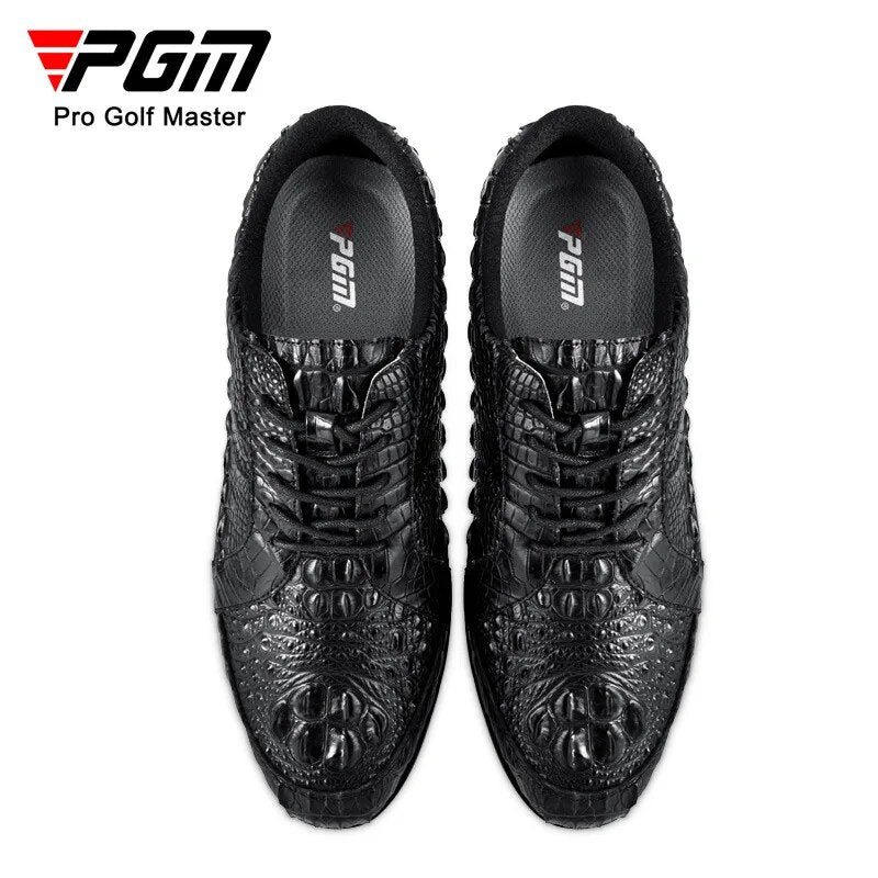 PGM Men Golf Shoes crocodile skin Waterproof Anti-side Slip Men's Sports Shoes Breathable Sneakers XZ204