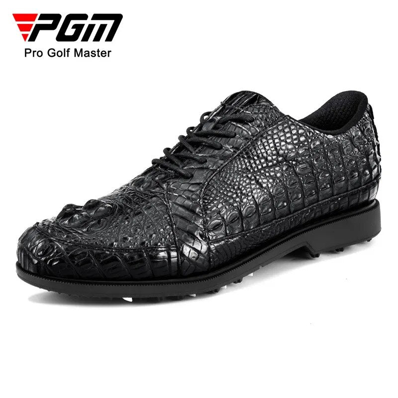 PGM Men Golf Shoes crocodile skin Waterproof Anti-side Slip Men's Sports Shoes Breathable Sneakers XZ204