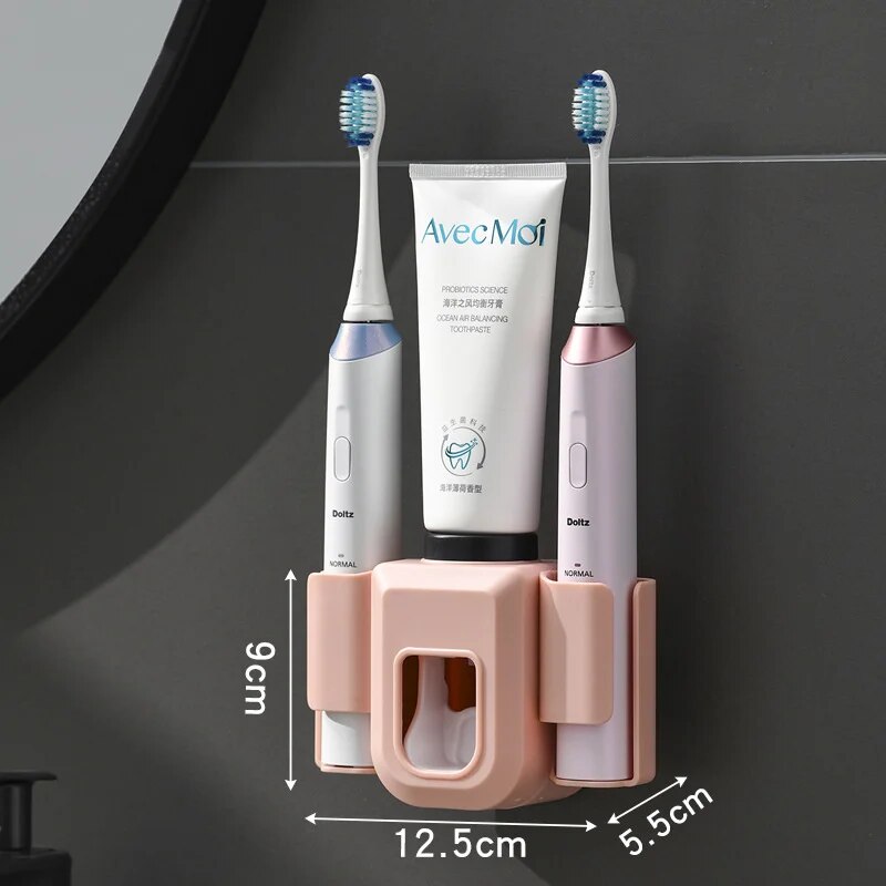 Electric Toothbrush Holder Automatic Toothpaste Dispenser Sets Wall Mounted Toothpaste Squeezer Bathroom Accessories Drop Ship
