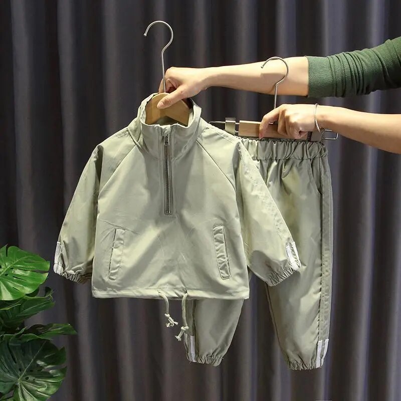 NWE Autumn Children Boys Girls Clothes Suit letter Baby Sweater Jacket Pants sets Toddler Active Cotton Clothing Kids Tracksuit