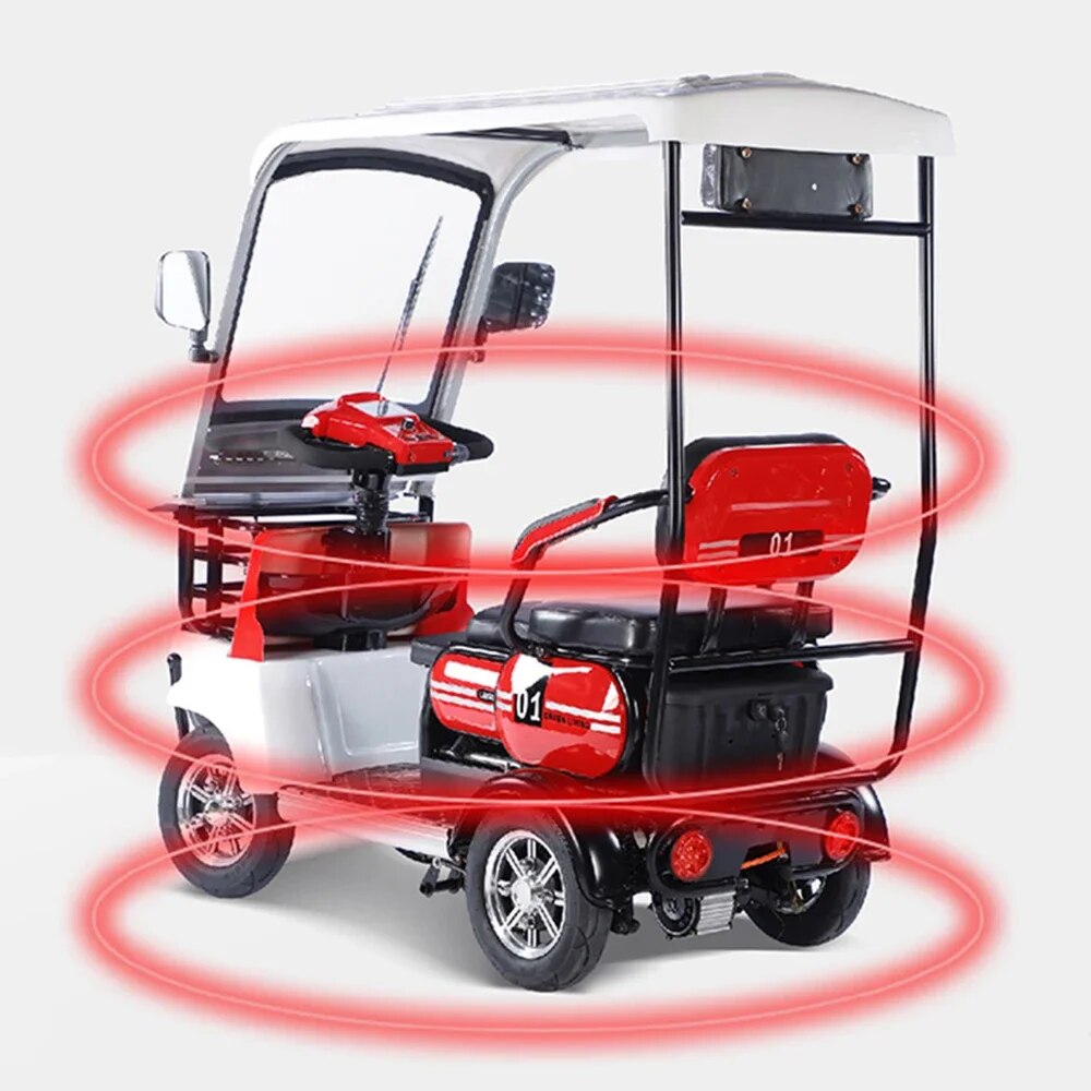 72V25/35A Four Wheel Electric Car Lithium Battery High Power Energy Saving Elderly Scooter Flexible Braking Stable And Safe