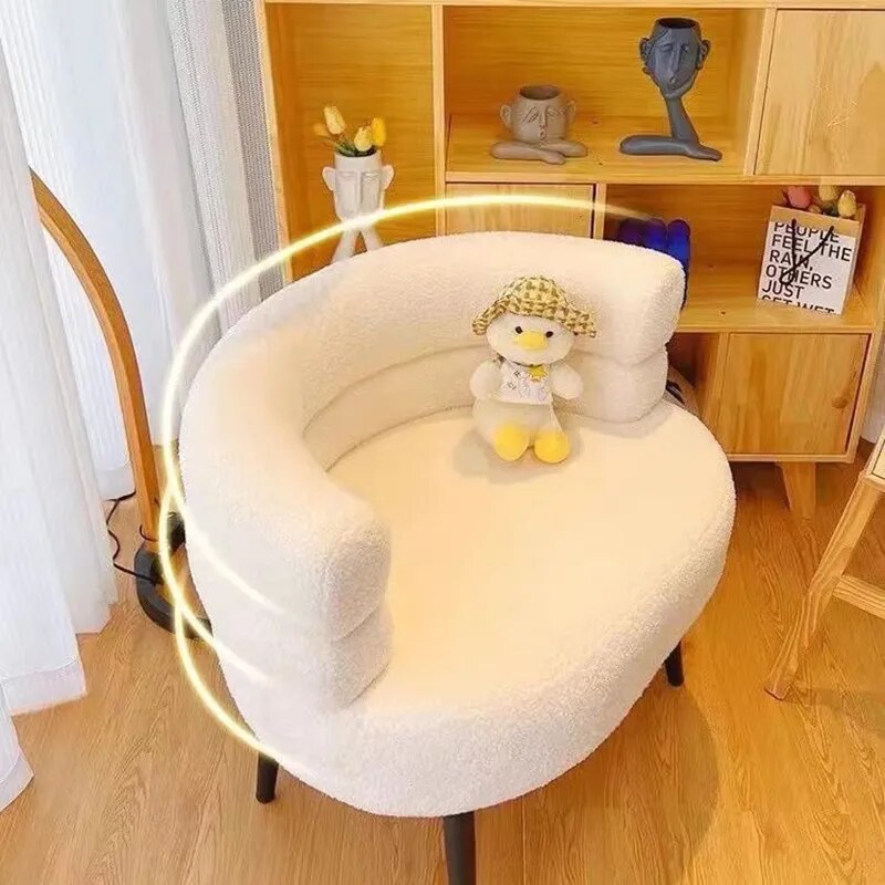 Designer Accent Chair Salon Makeup Office Lazy Mobile Bedroom Nordic Chair Sofa Gaming Luxury Mecedora Home Furniture KTY017