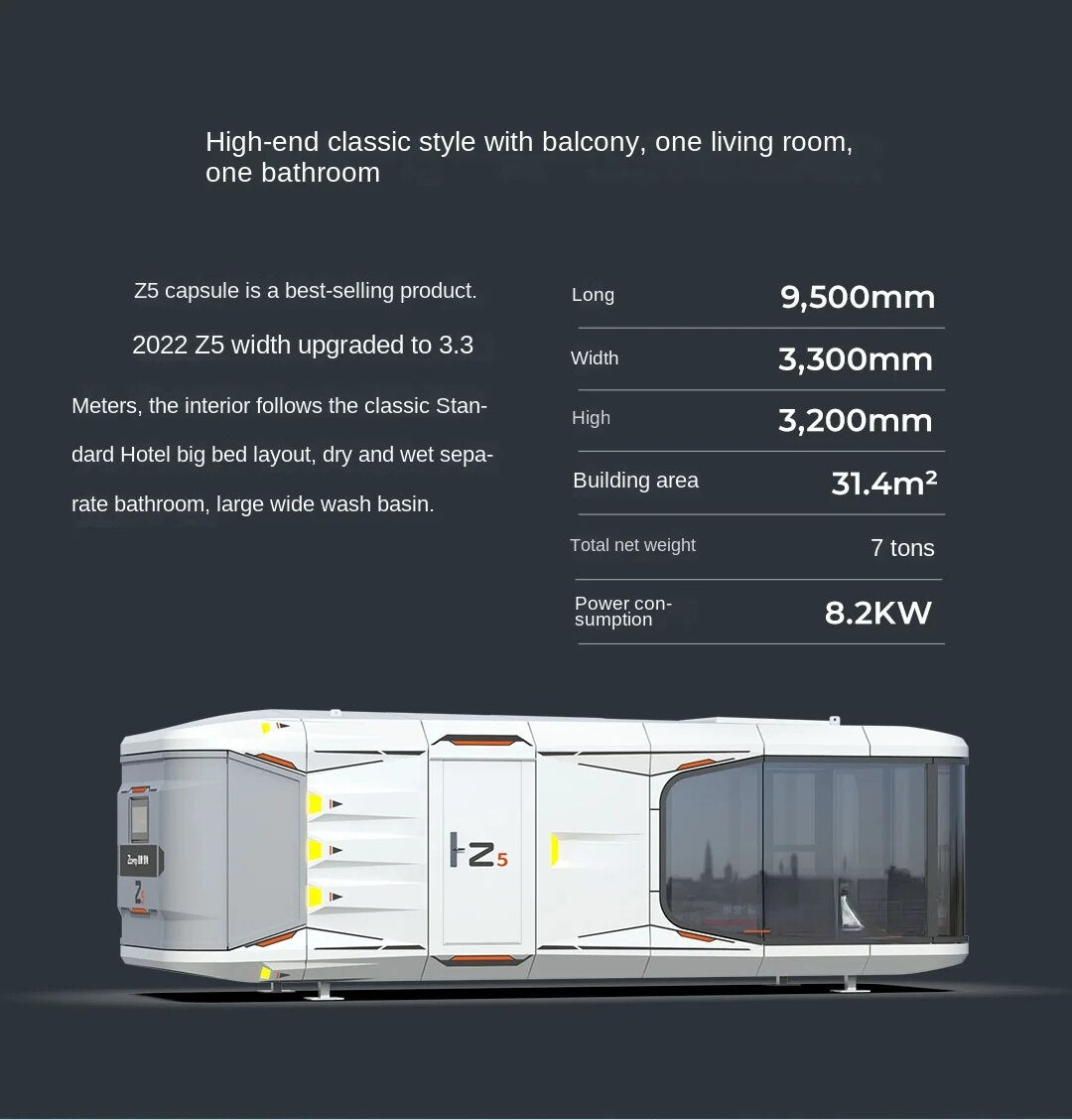 Camp Space Capsule Prefabricated House Glass Room Homestay Hotel Outdoor Camping Viewing Room