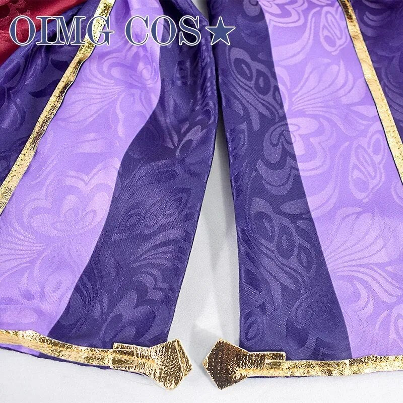 Genshin Impact Raiden Shogun Cosplay Costume Jacquard Fabric Uniform Wig Anime Chinese Style Halloween Costumes for Women Game