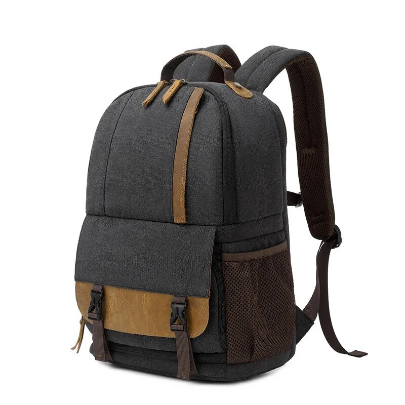 Small Canvas Shoulder Photography Backpack Camera Backpack Professional Multi-function DSLR Drone Laptop Bag