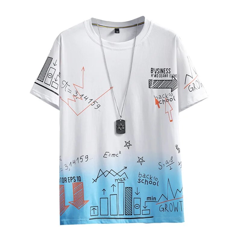 2024 New Printed Sports Casual T-shirt Cotton Shorts Men High Quality Tee Shirts Hip Hop Youth Dropshipping Size M-3XL