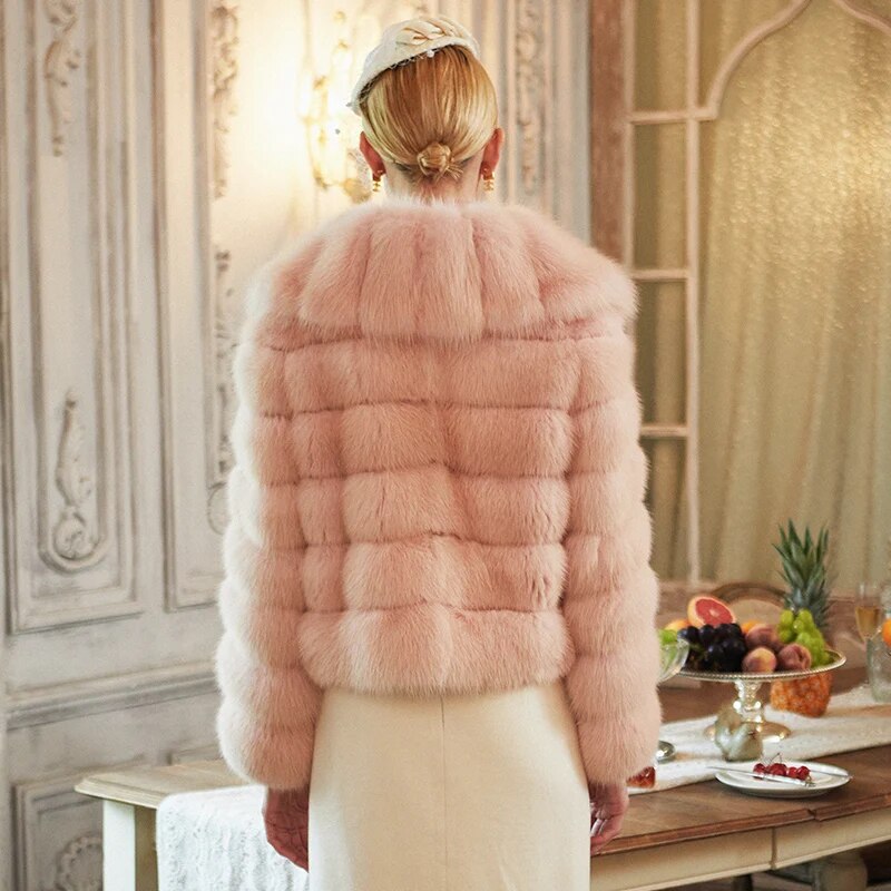 Women's Fur Coat 2223 Trend Natural Fur Long Mink Pink Fashion Outerwear Jackets Trench Coats New In Outdoor Clothes Clothing